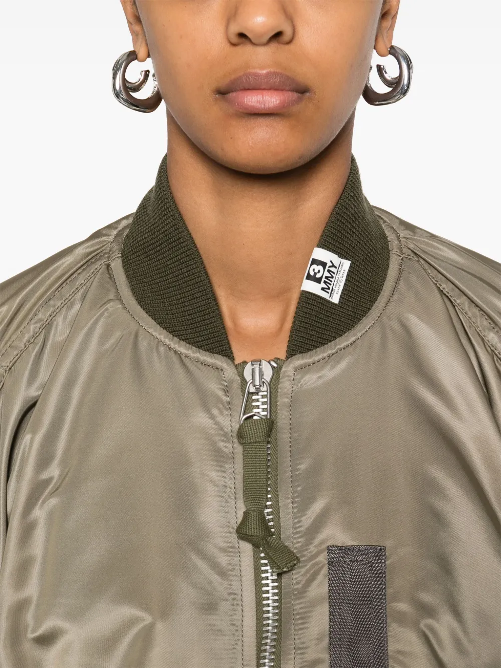 Maison MIHARA YASUHIRO Cropped bomberjack Groen