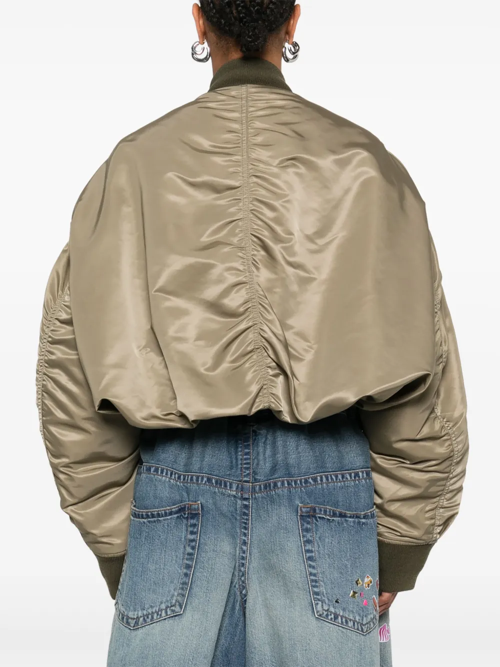 Maison MIHARA YASUHIRO Cropped bomberjack Groen