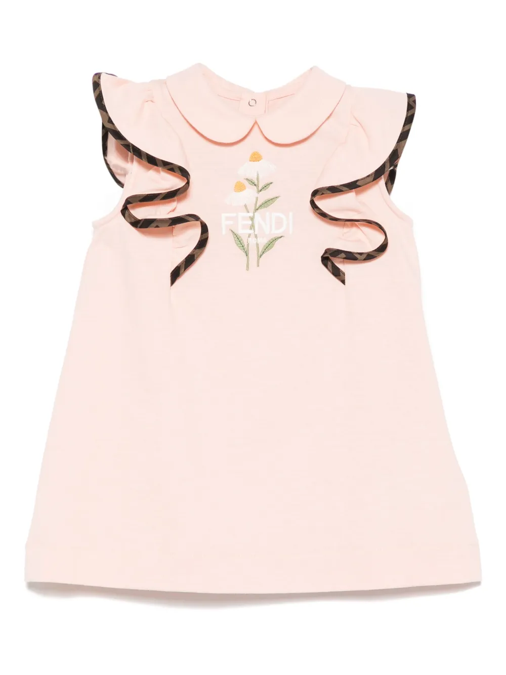 Fendi Kids Mini-jurk met ruches Roze
