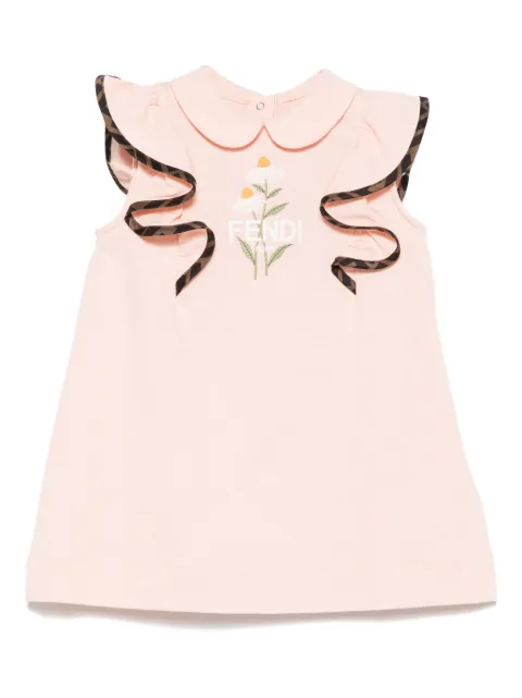 Fendi Kids ruffle-detailed mini dress