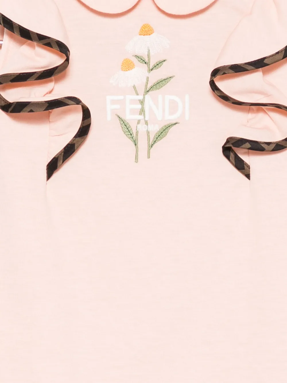 Fendi Kids Mini-jurk met ruches Roze
