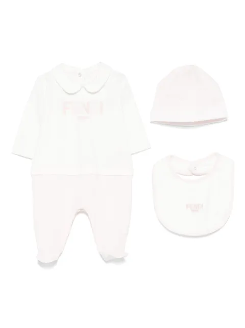 Fendi Kids logo-embroidered pajama set
