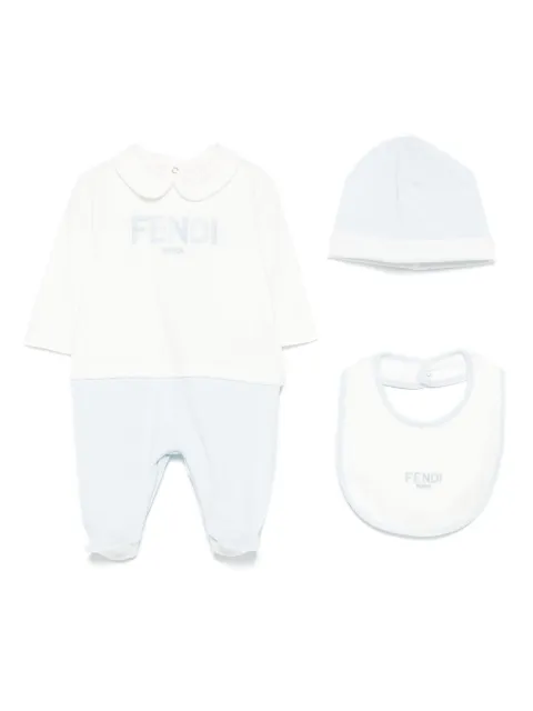 Fendi Kids logo-embroidered pajama set