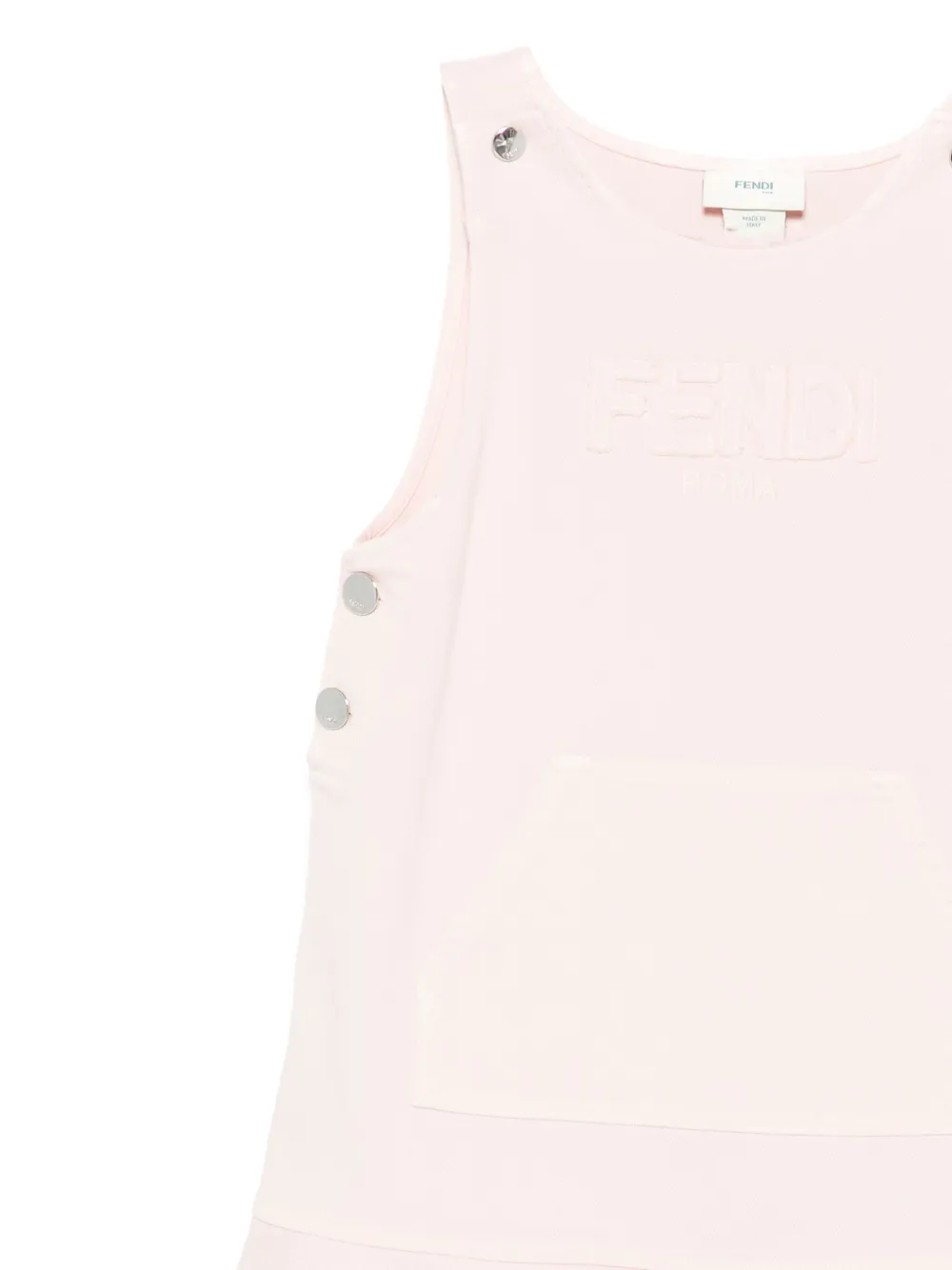 Fendi Kids Mini-jurk met logopatch Roze