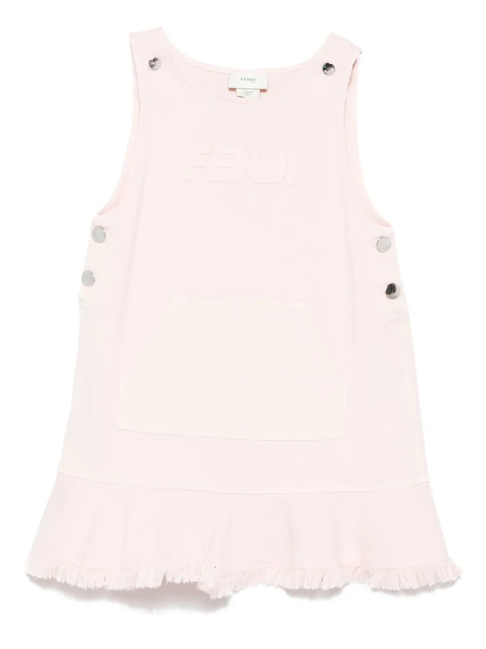 Fendi Kids Mini-jurk met logopatch Roze