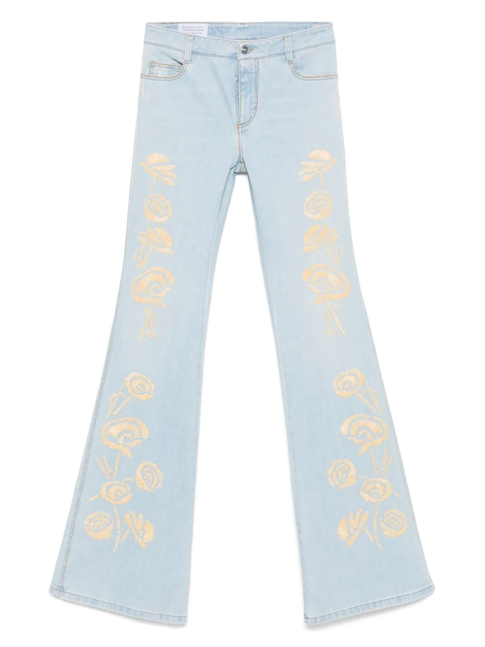 embroidered jeans