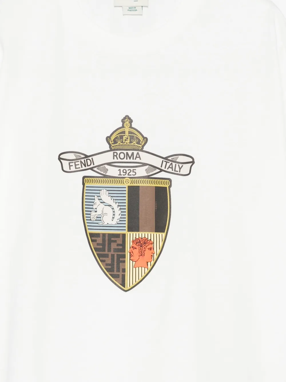 Fendi Kids T-shirt met grafische print Wit
