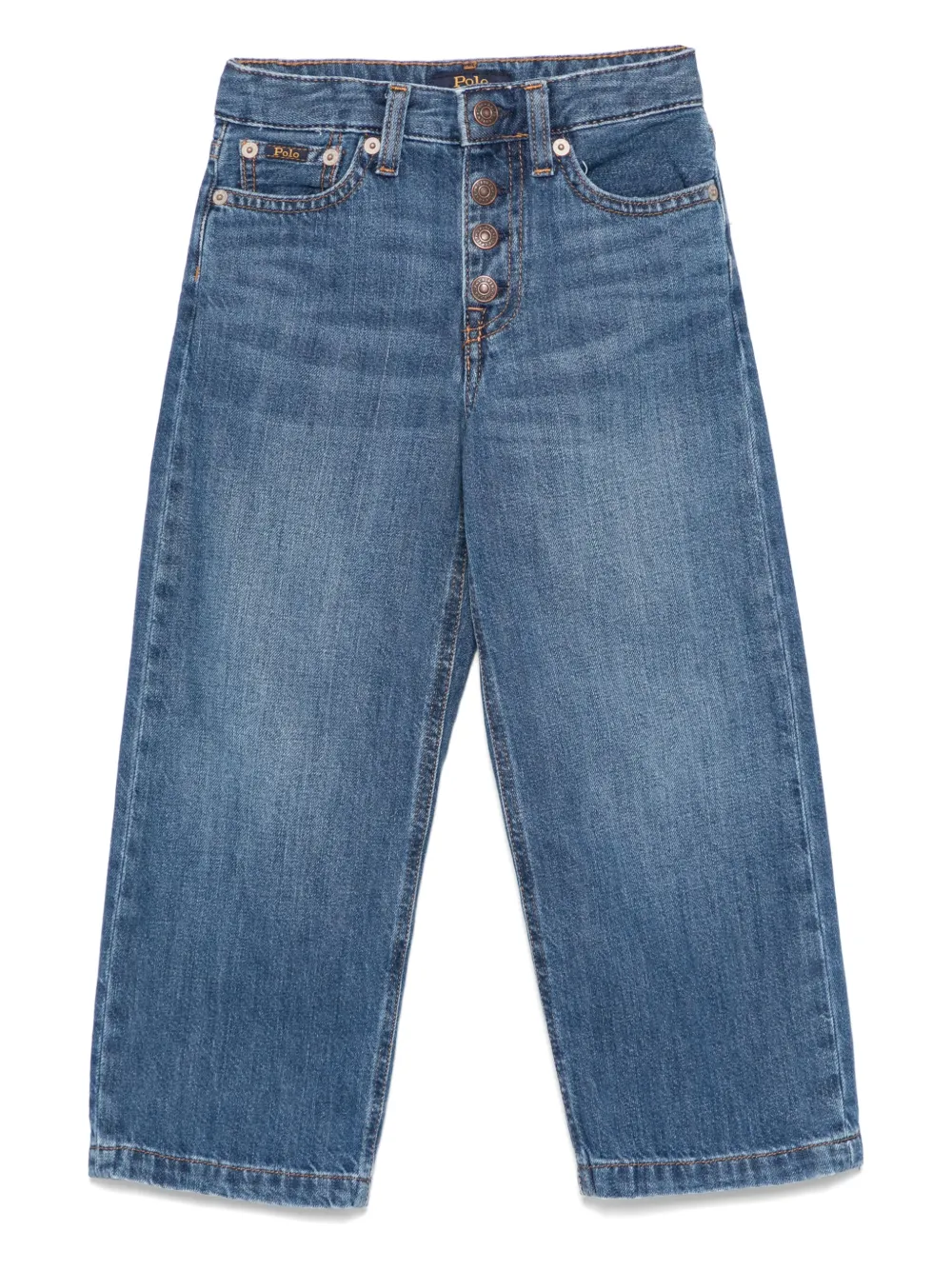 POLO RALPH LAUREN KIDS Jeans met logopatch Blauw