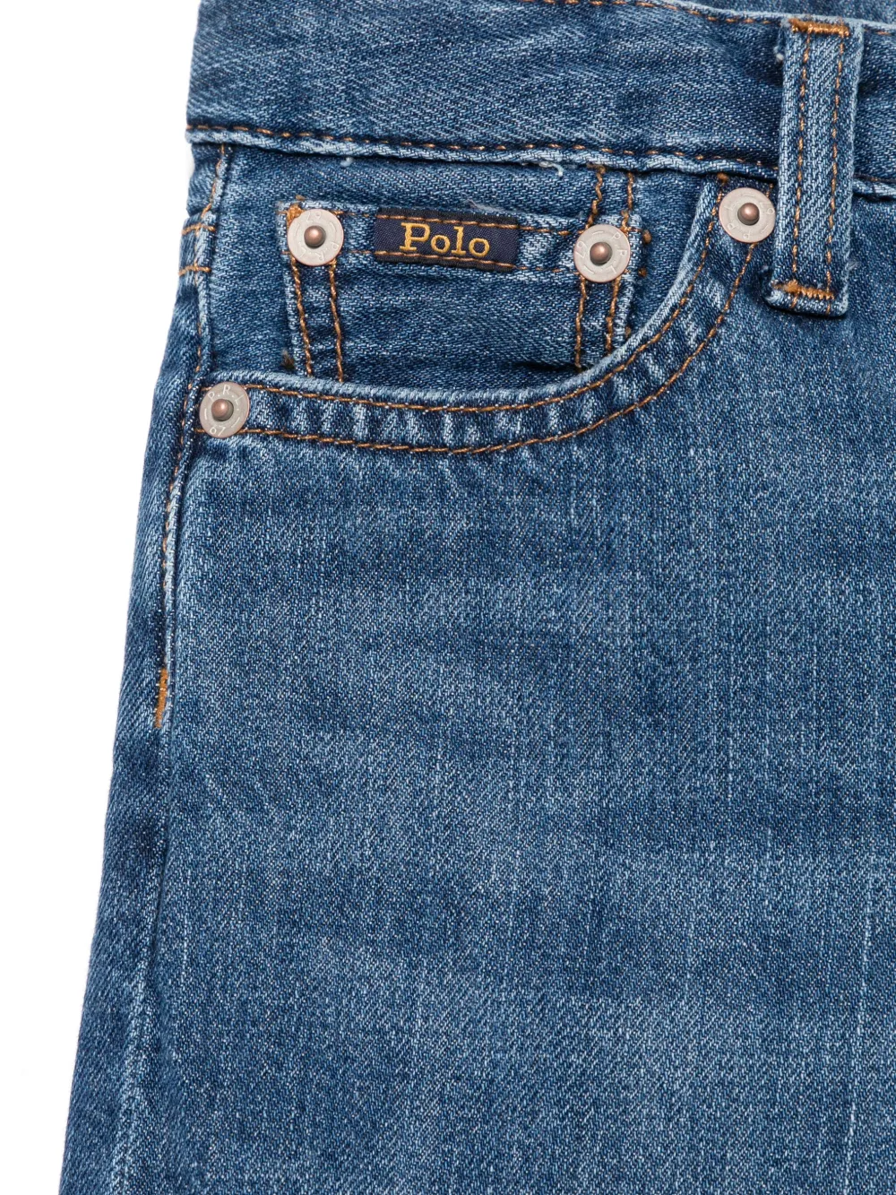 POLO RALPH LAUREN KIDS Jeans met logopatch Blauw