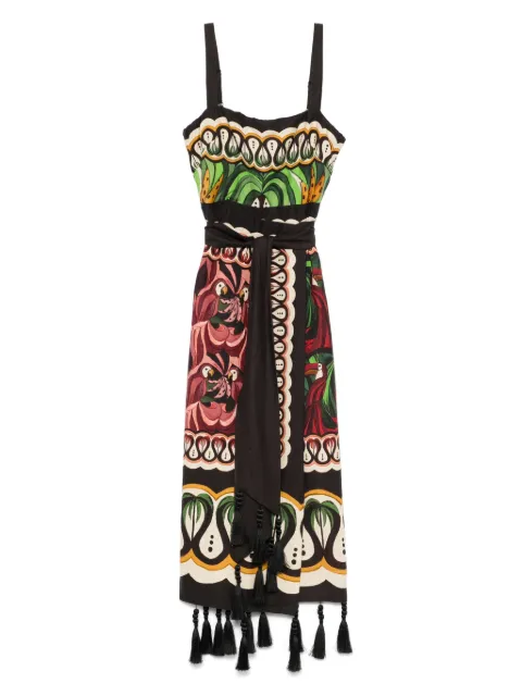 FARM Rio Coconut Tree Flow midi dress