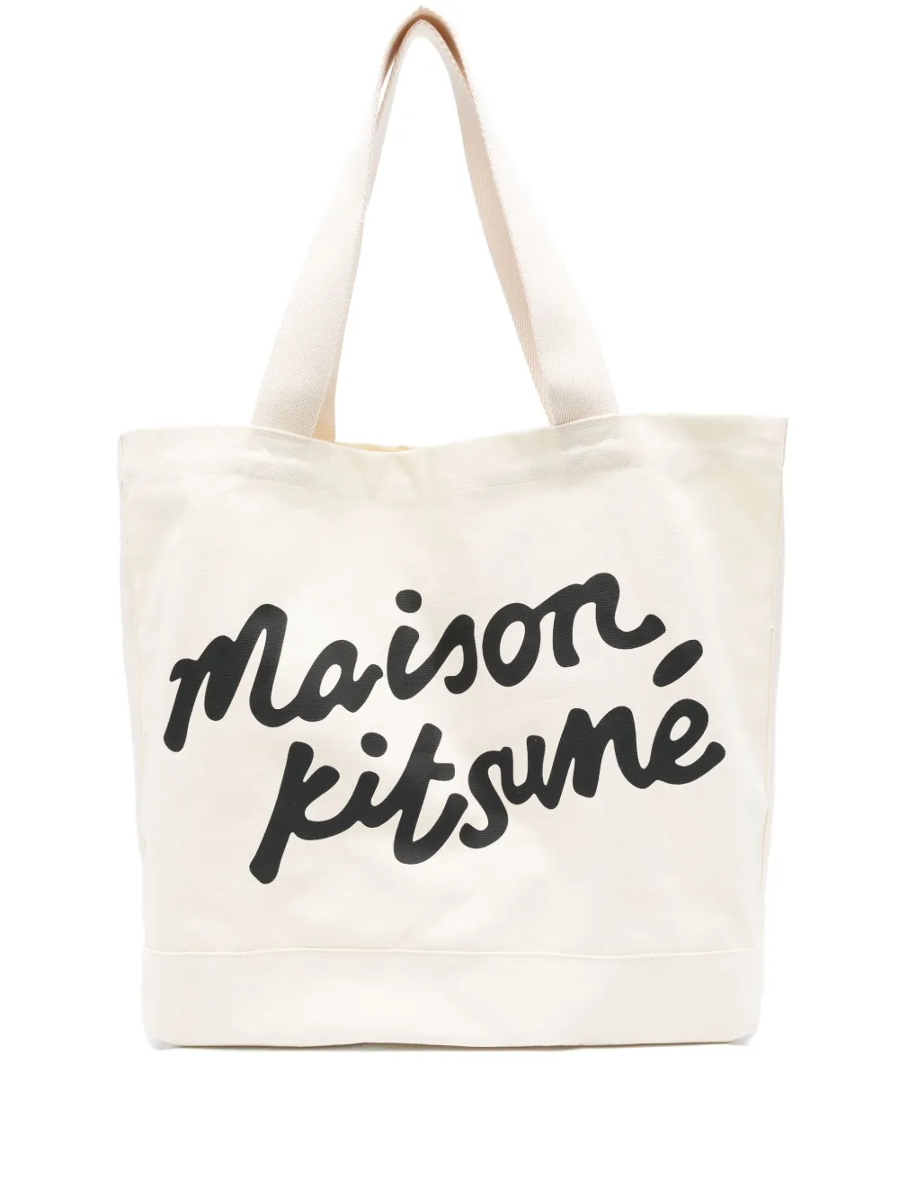 Maison Kitsuné logo-print tote bag