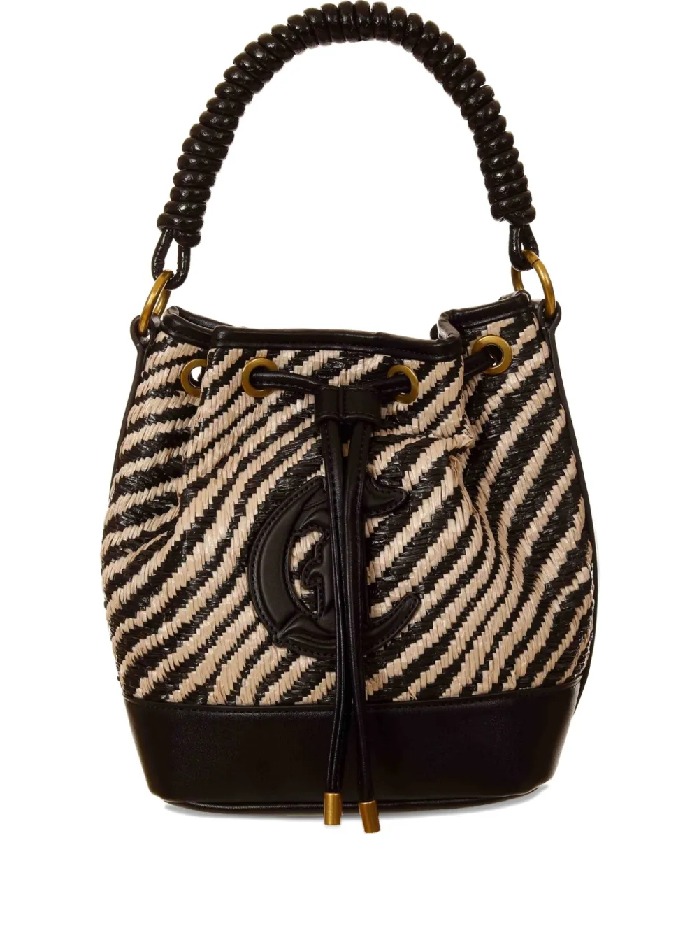 Just Cavalli Bucket-tas met logopatch Zwart