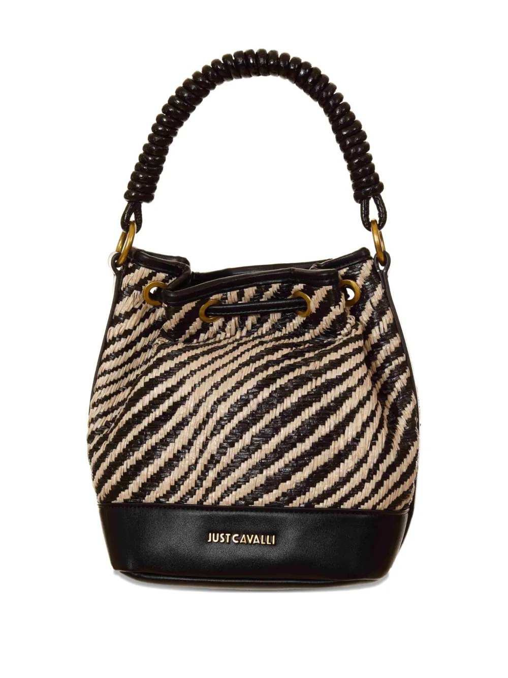 Just Cavalli logo-patch bucket bag | Image 2