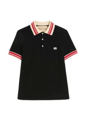 Valentino Garavani Vロゴ シグネチャー ポロシャツ | ブラック