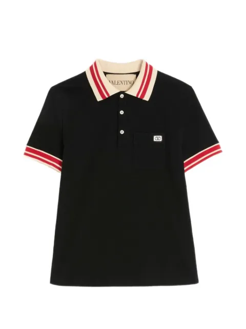 Valentino Garavani logo-patch polo shirt