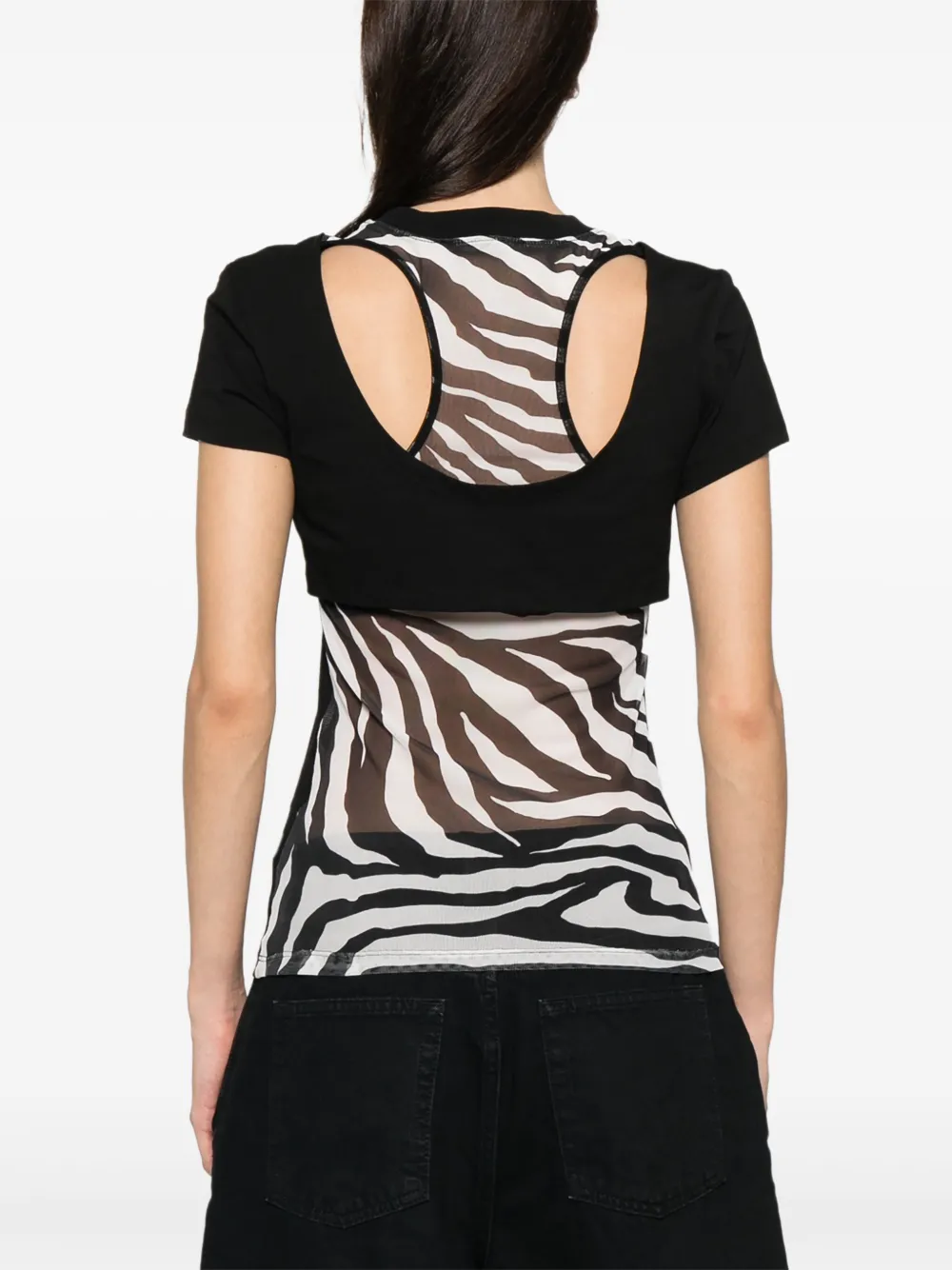 Versace Jeans Couture T-shirt met logoprint Zwart