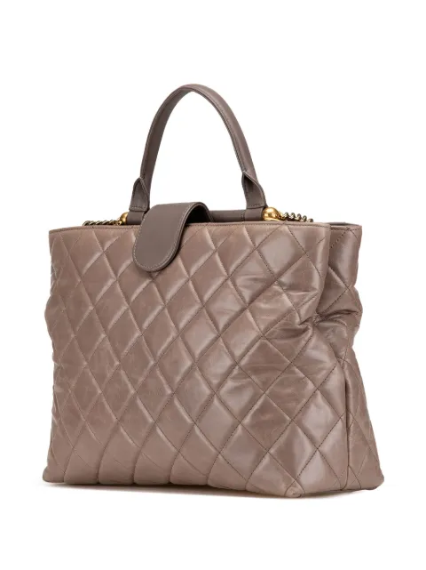 CHANEL Pre-Owned 2016-2017 Quilted Glazed Calfskin Gold Bar Tote satchel 6BHXPTTW9V7WQ1F3 - 1