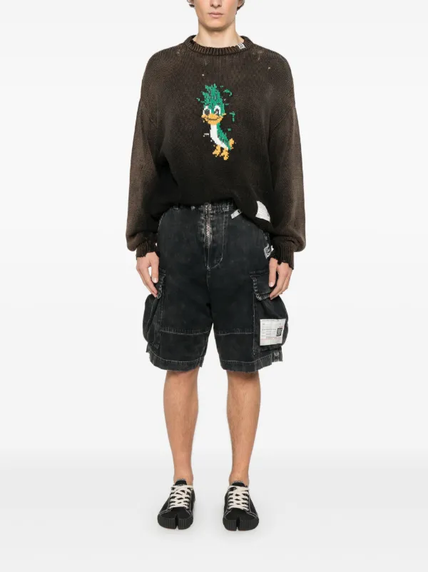 Maison MIHARA YASUHIRO Denim Cargo Shorts | Black | FARFETCH RO