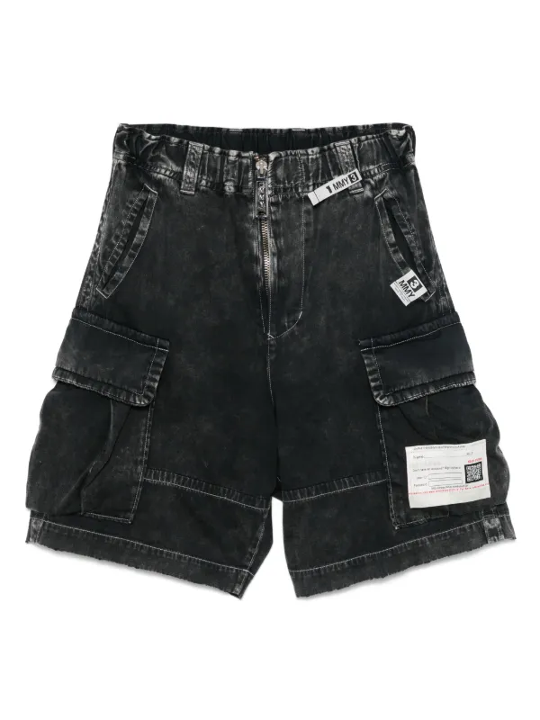 Maison MIHARA YASUHIRO Denim Cargo Shorts Black FARFETCH IN