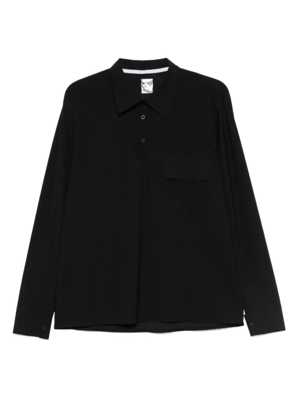 トップス GR10K ULTRASOUND L/S IMITATION TAPEDPOLO RENDER ULTRASOUND POLO - BLACK – GR10K