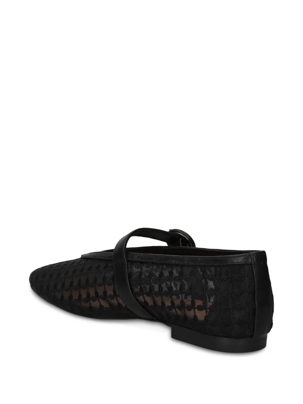 Bibi Lou Mesh-panelling Ballerina Shoes In Black