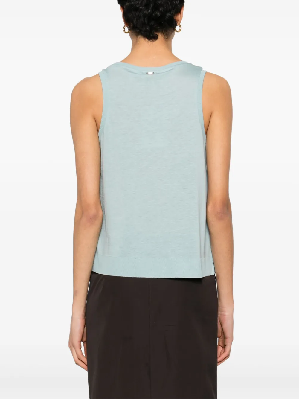 Herno Satijnen top Blauw
