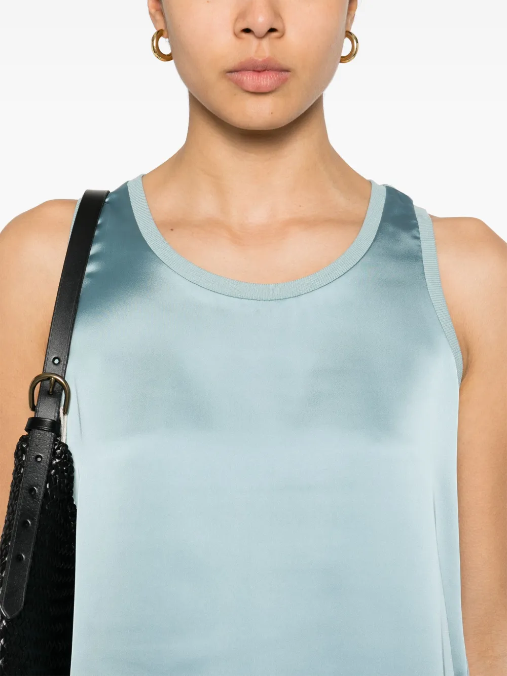 Herno Satijnen top Blauw