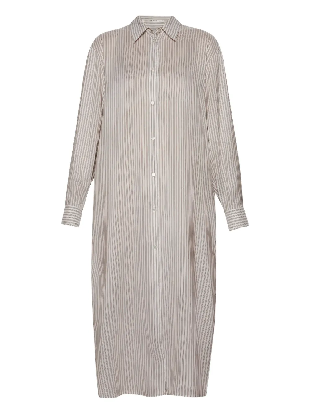 The Row Striped Shirt Dress In Gray