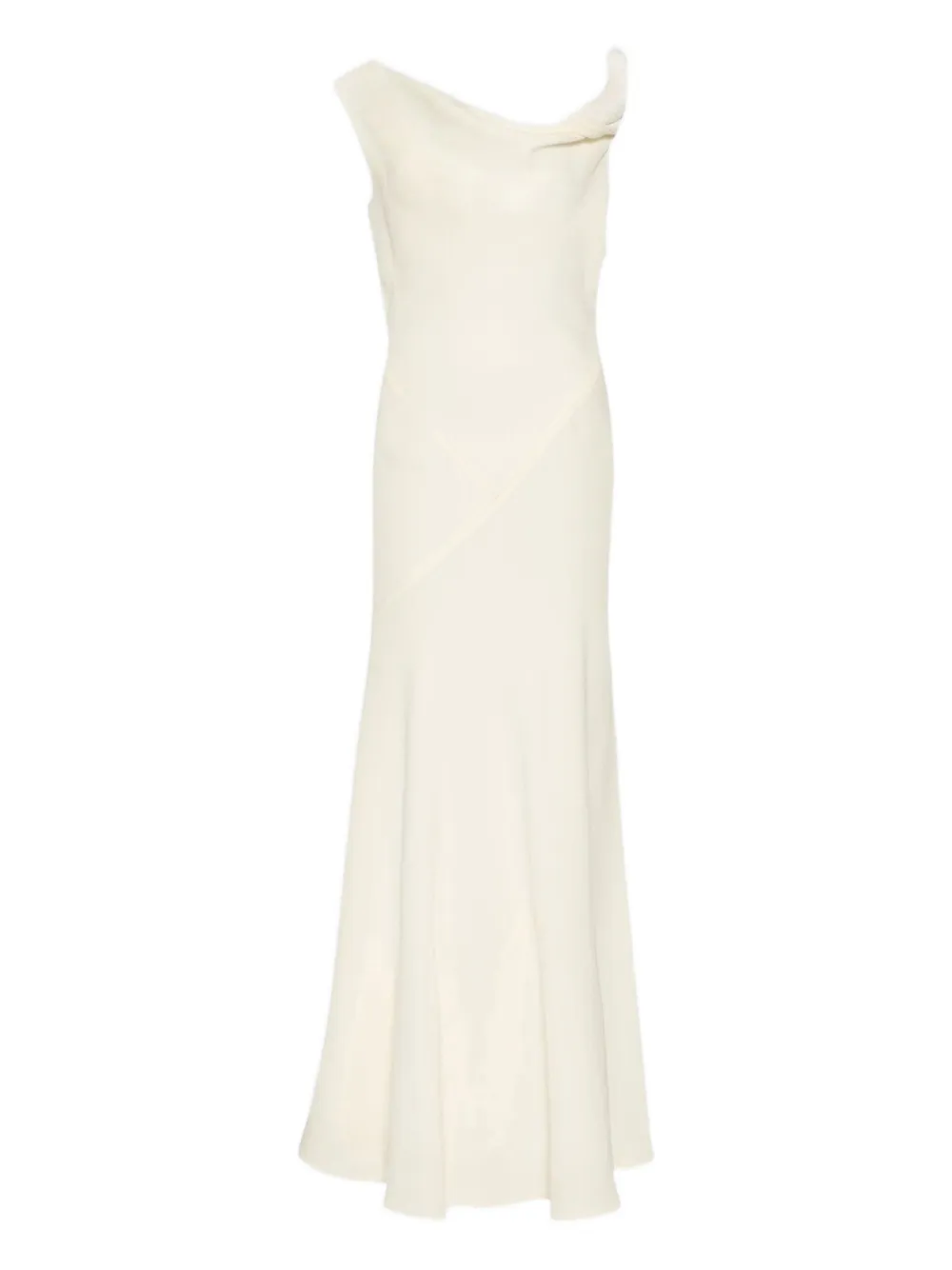 The Row Violetta draped dress - Neutrals