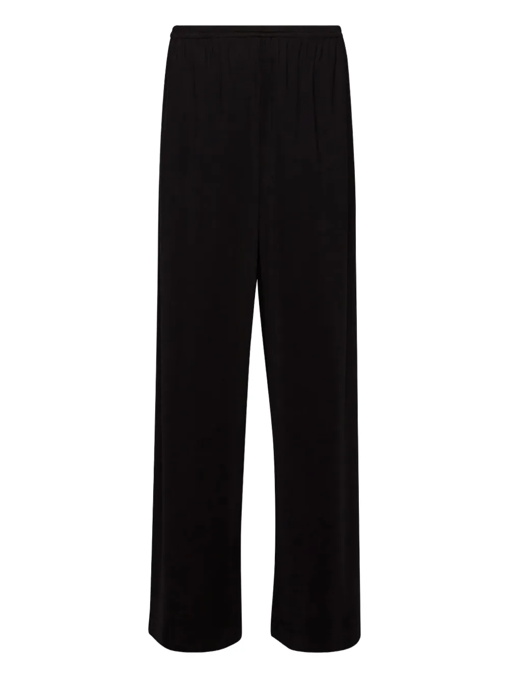 The Row Bellana Elastic-waist Straight-leg Trousers In Black