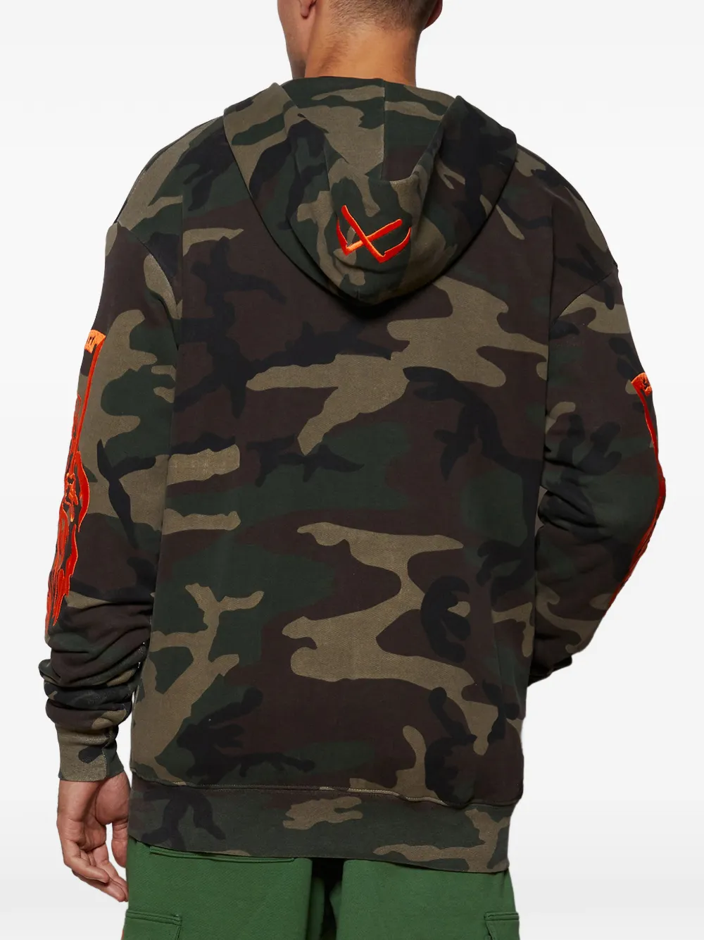 Camouflage-Print Zip-Up Hoodie