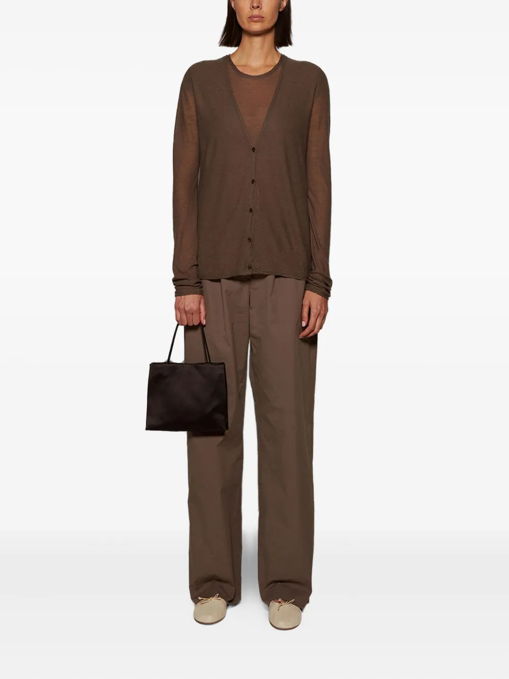 The Row Cecily Top Handle shoulder bag - Bruin