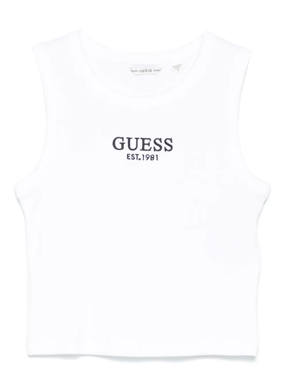 Guess kids Tanktop met geborduurd logo Wit