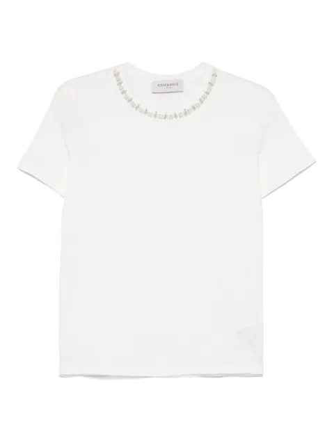 ERMANNO FIRENZE  crystal-embellished T-shirt 