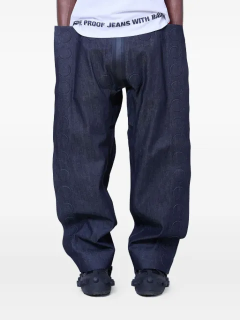 Walter Van Beirendonck embossed-detail jeans