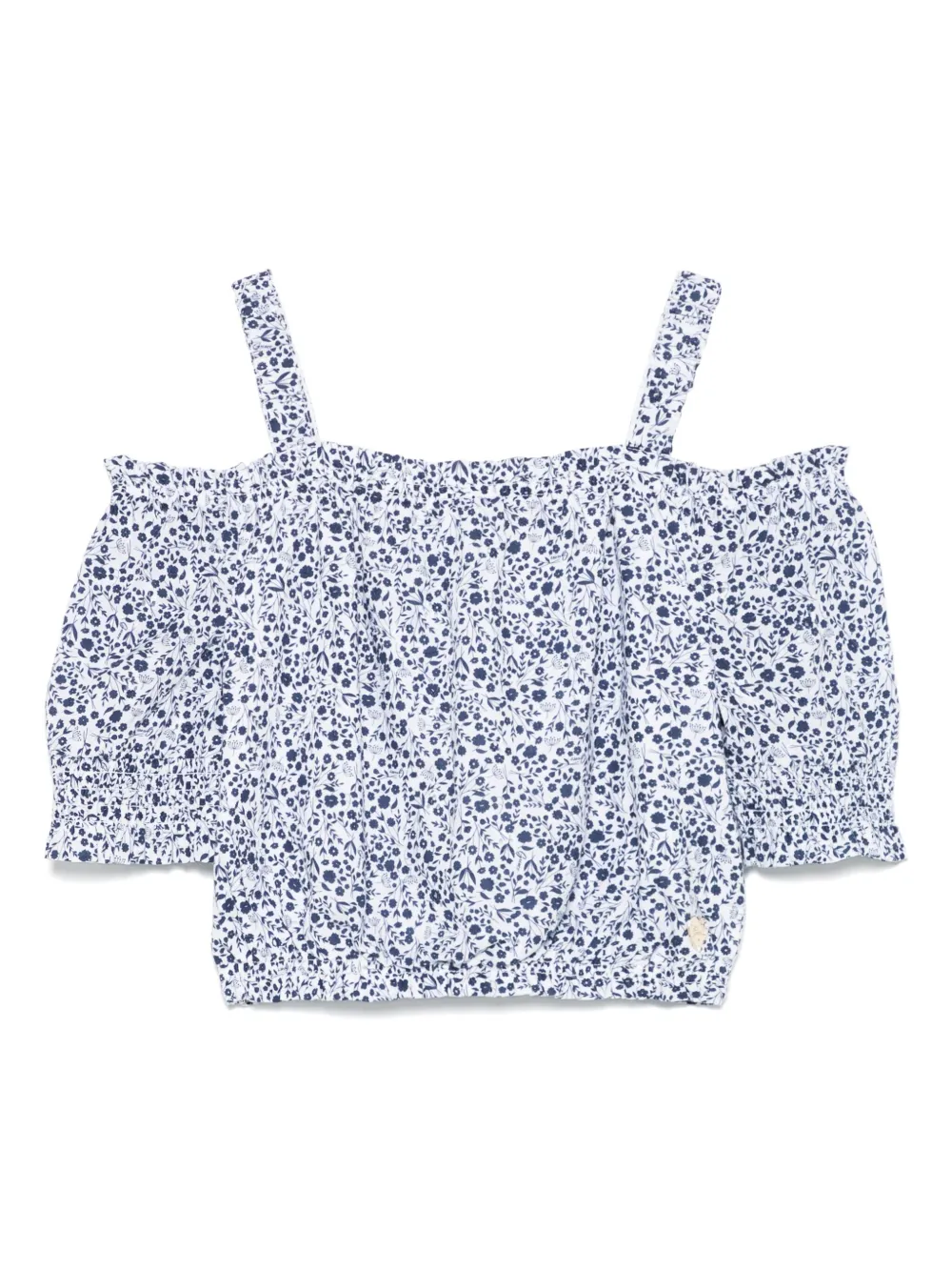 Guess kids Top met bloe print Wit
