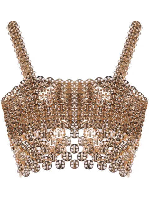 Rabanne chain-link crop top