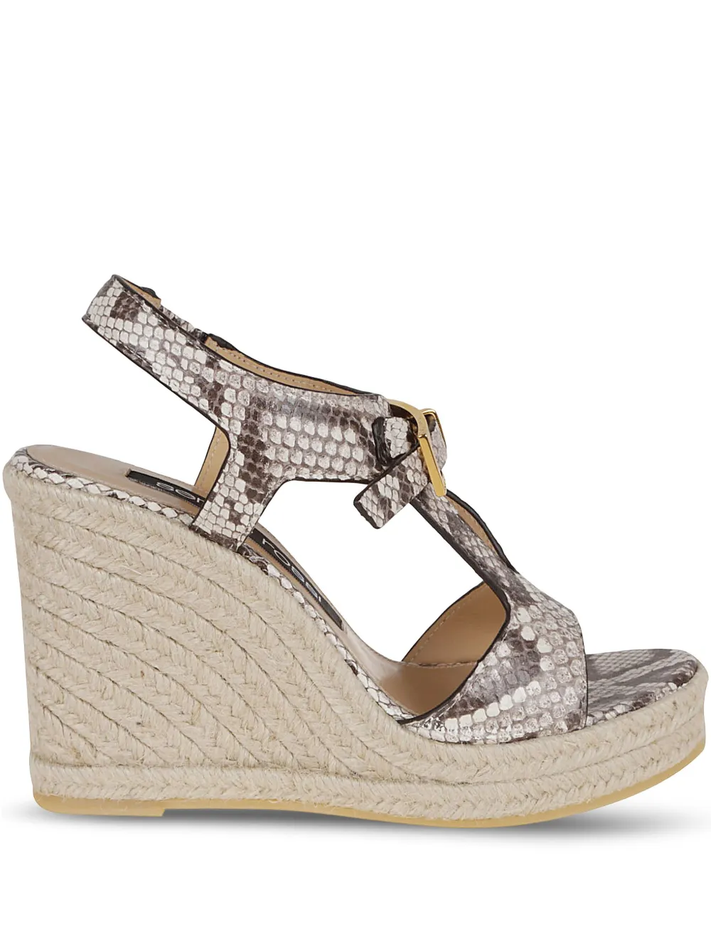 Sergio Rossi Sr Nora Sandals With Distinctive Buckle In Neutrals