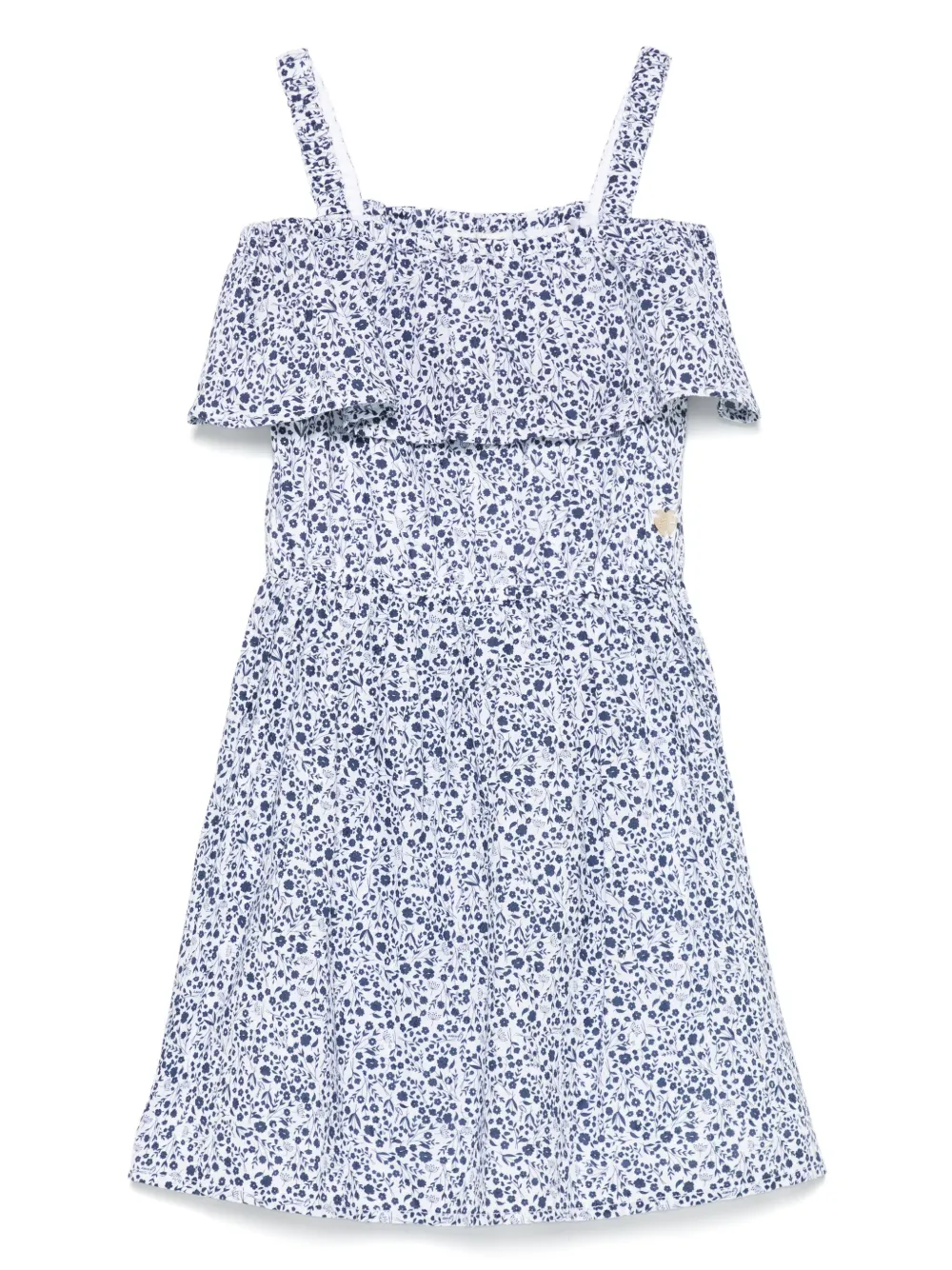 Guess kids Jurk met bloe print Blauw