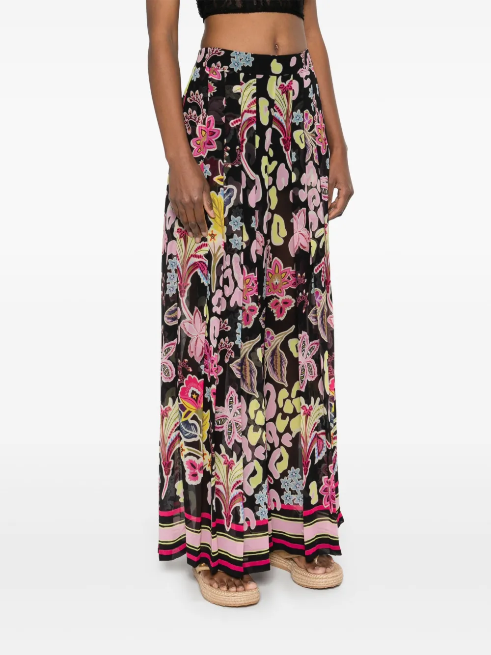 ERMANNO FIRENZE Broek met print Zwart