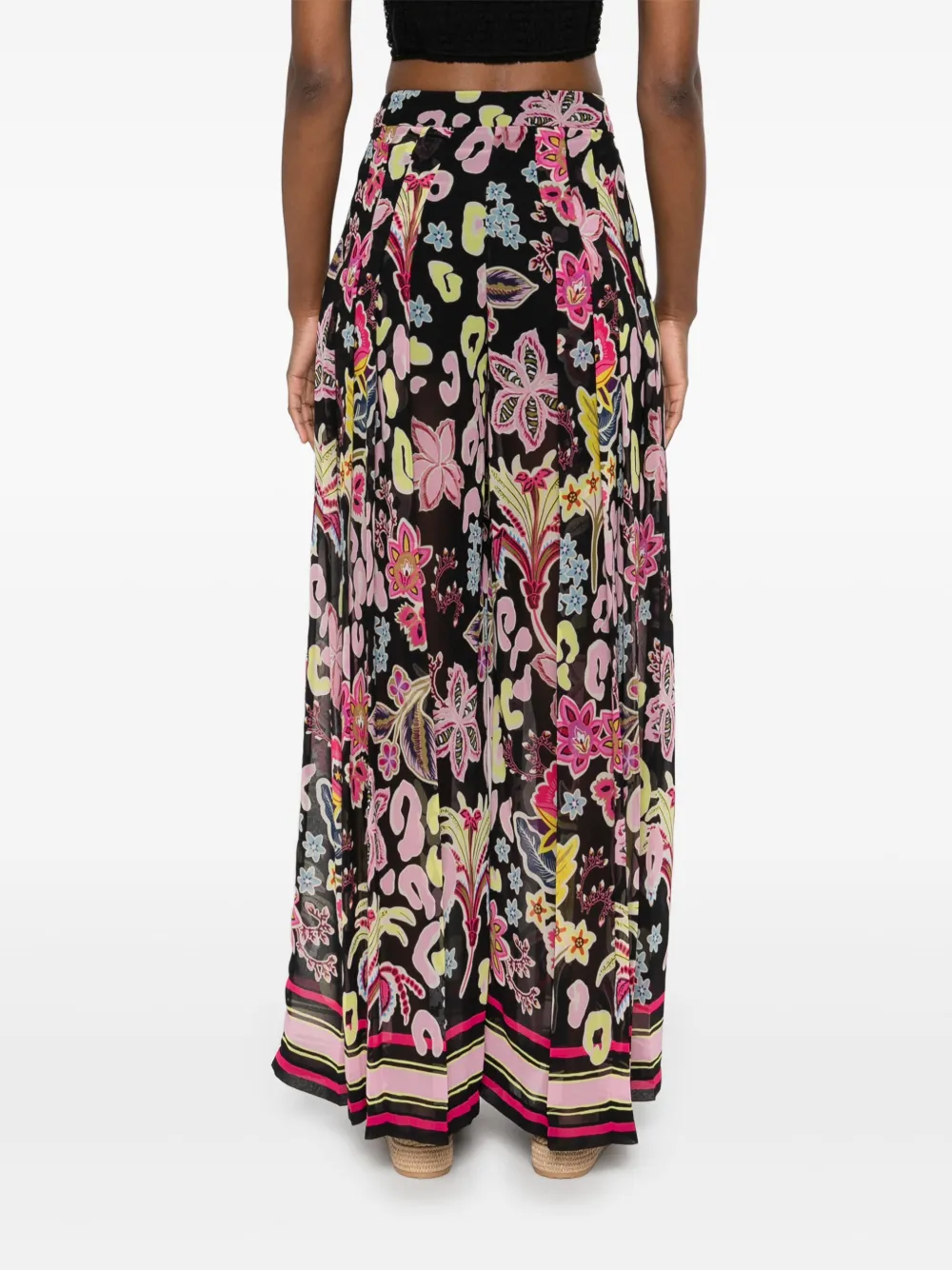 ERMANNO FIRENZE Broek met print Zwart