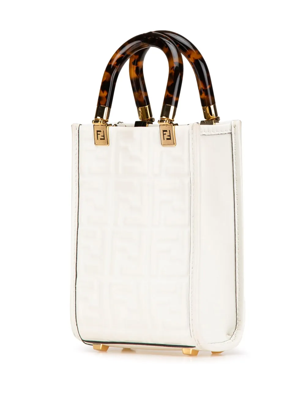 Fendi Pre-Owned 2010-2024 Mini Zucca Embossed Leather Sunshine Shopper Tote satchel | Pre-Owned | Image 2