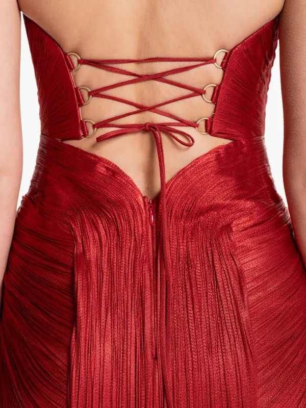 Maria Lucia Hohan Noor シルクドレス | レッド | FARFETCH JP