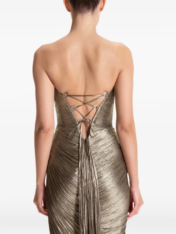 Maria Lucia Hohan Amisha Maxi Dress | Gold | FARFETCH OM