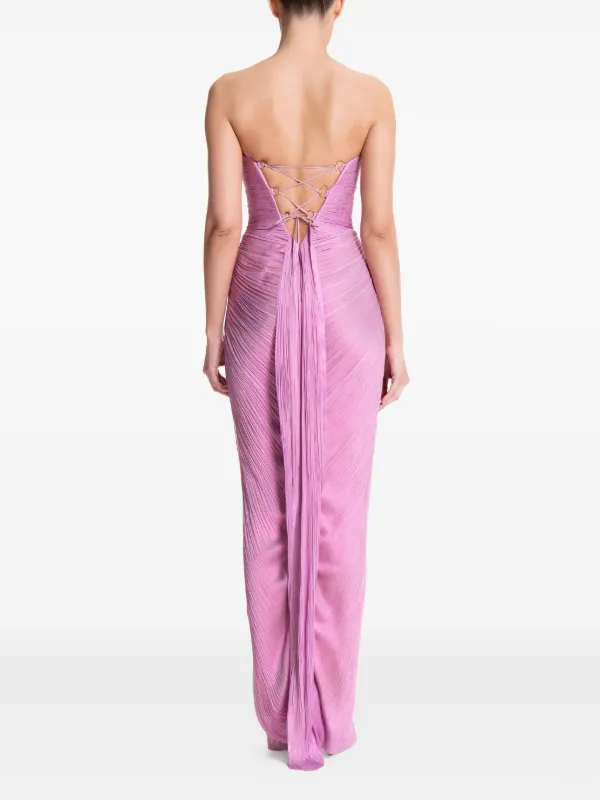 【Maria Lucia Hohan】定価26万＊新品未使用　イブニングドレス Maria Lucia Hohan ストラップレス ドレス | ホワイト | FARFETCH JP