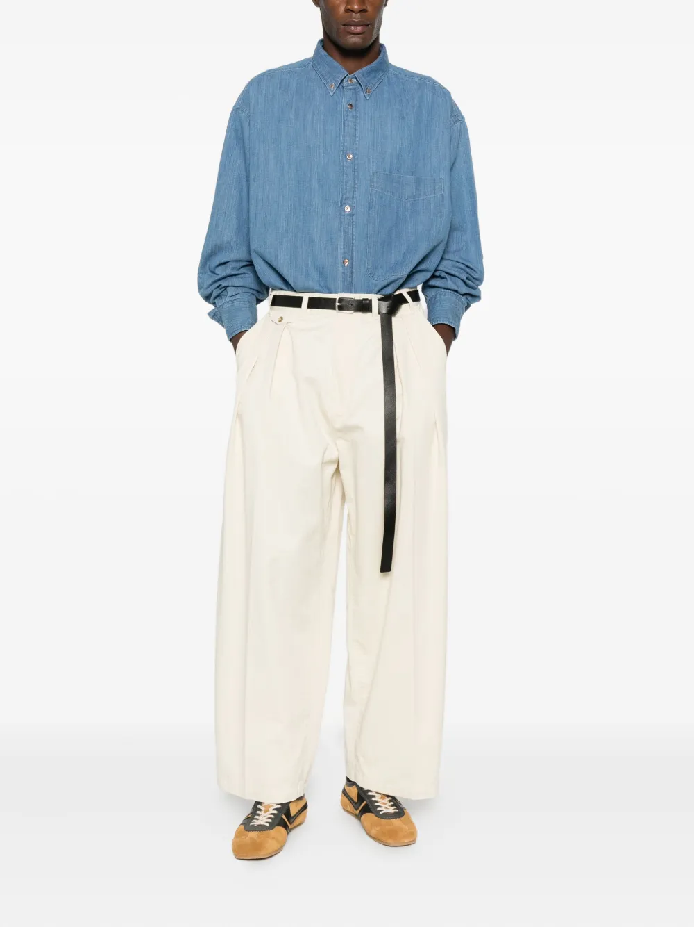 Studio Nicholson double-pleat trousers - Beige