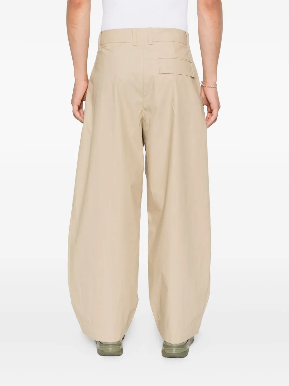 Studio Nicholson Broek met geplooid detail Beige