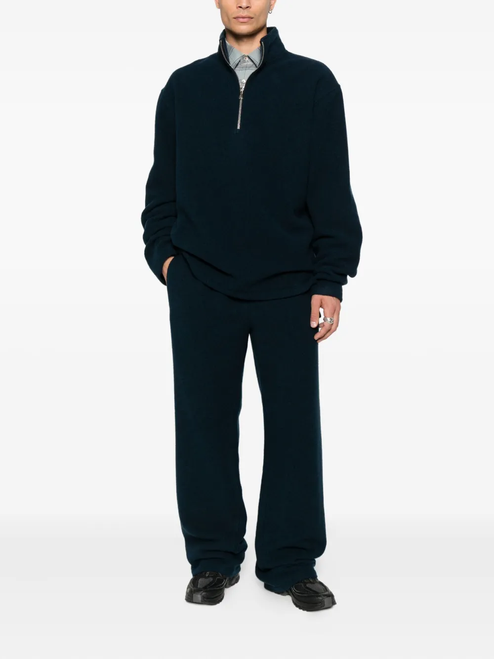 Rier virgin wool straight-leg trousers - Blauw