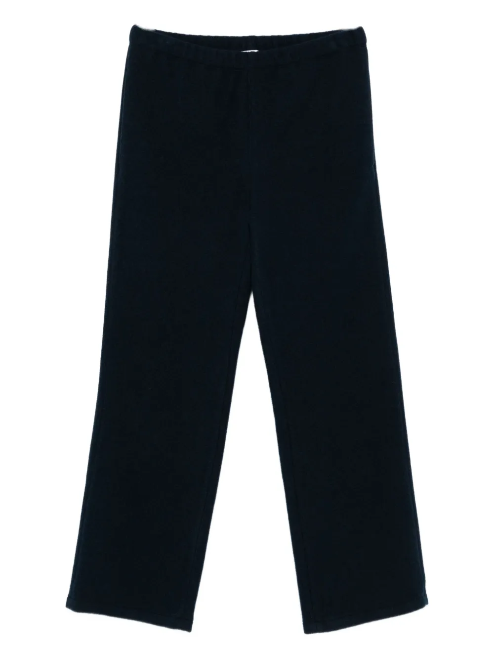 virgin wool straight-leg trousers