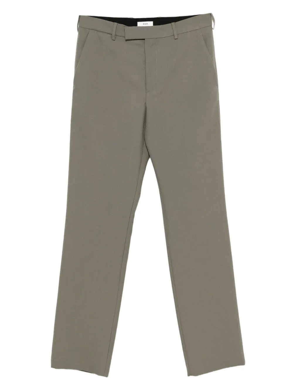 Rier concealed-fastening wool trousers | Green | Image 1